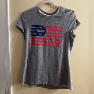 Baseballism women’s flag t shirt, women’s small